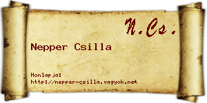 Nepper Csilla névjegykártya